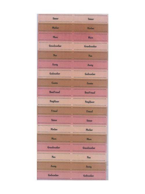 Peel-Off Stickers WORDS - pack size 115230mm