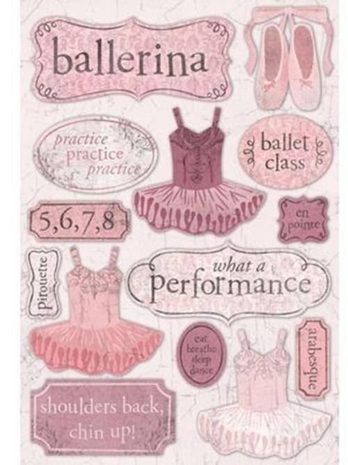 Ballerina Cardstock Sticker  - PACK SIZE 140X230MM