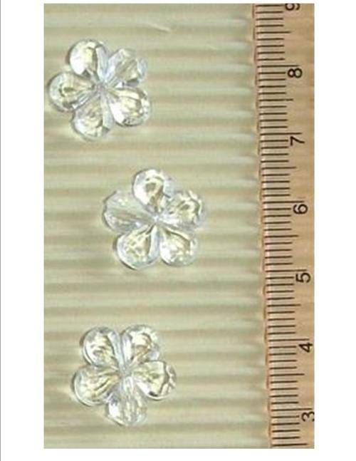 CRYSTAL FLOWERS SMALL CLEAR - 22 per packet (10-11g)