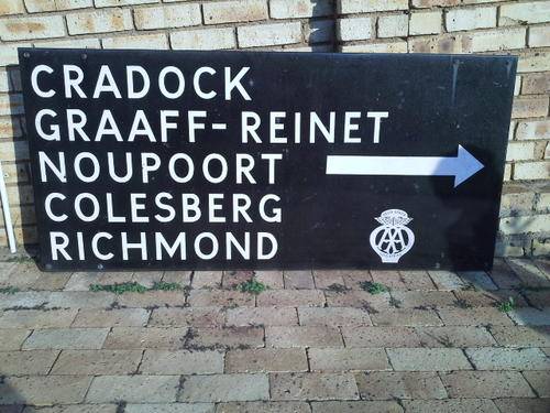 enamel karoo AA sign