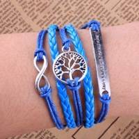 Christian infinity  Where theres a will theres a Way Blue Bracelet