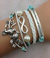 Infinity Bracelet birds 'where there is a will theres a way'