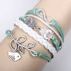 infinity Bracelet Lucky olive Branch Bracelet, Charm Wristbands