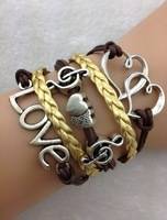 Infinity Bracelet SILVER AND GOLD MUSIC LOVE