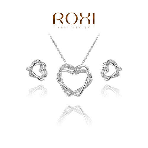 **Discounted shipping**Genuine Austrian Crystals White GP Jewelry set