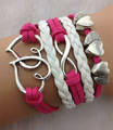 **Discounted Shipping**Infinity Bracelet Pink Hearts