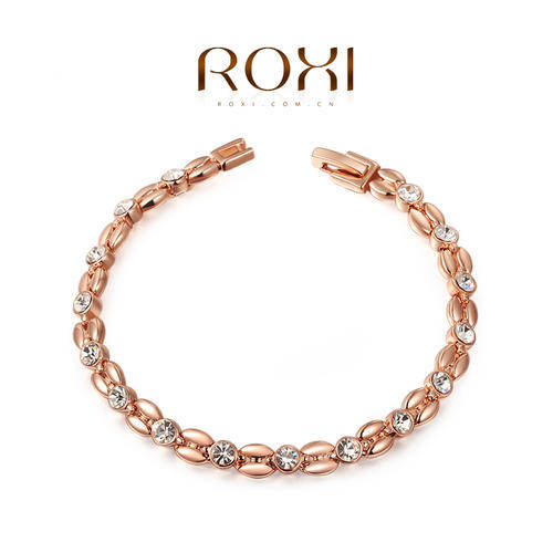 High Quality wheat Gold plated bracelet with genuine. Austrian crystals