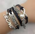 Infinity Bracelet believe love wings