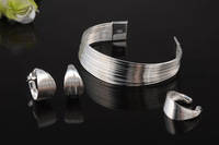 925 Sterling Silver Plated 4 Piece Jewellery Set