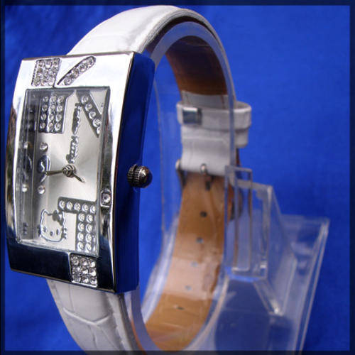 Hello Kitty watch White with stainless steel Back