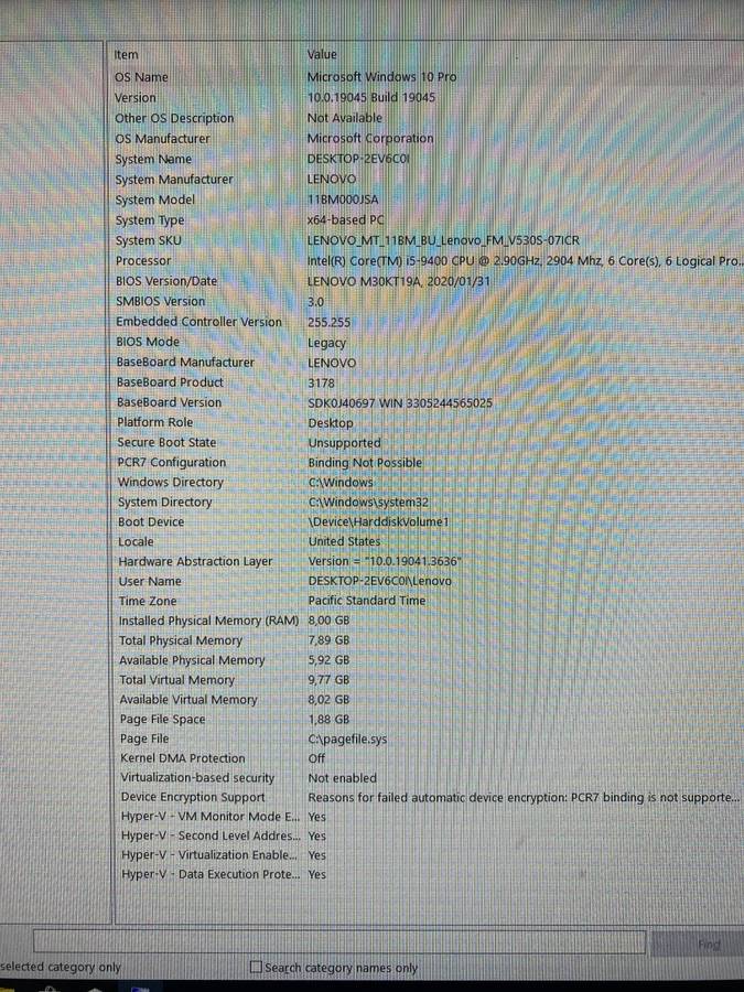 Lenovo V530S i5 Gen9, 8GB DDR4, 480GB SSD, Win 10, Office 2016