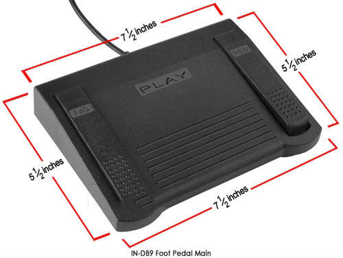 DB9 Serial Transcription Foot Pedal