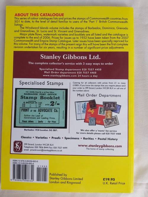 Stanley Gibbons commonwealth stamp cataloque Windward Islands & Barbados