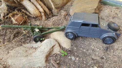 DIE CAST MECCANO DINKY VOLKSWAGEN KDF-TOWING DINKY MECCANO 5.5 MM MEDIUM GUN