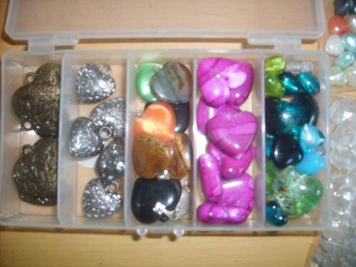Selection of Heart beads