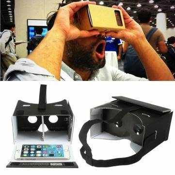 3D VR Virtual Reality Cardboard Glasses Headset NFC For 3.5-7 Inch phone