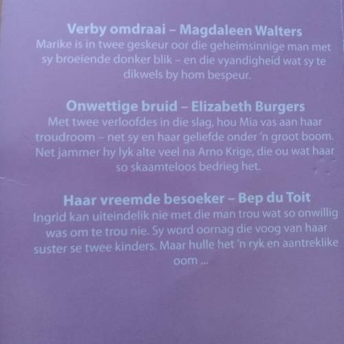 Romanza 3 Boeke in 1 Sagteband - Afrikaans