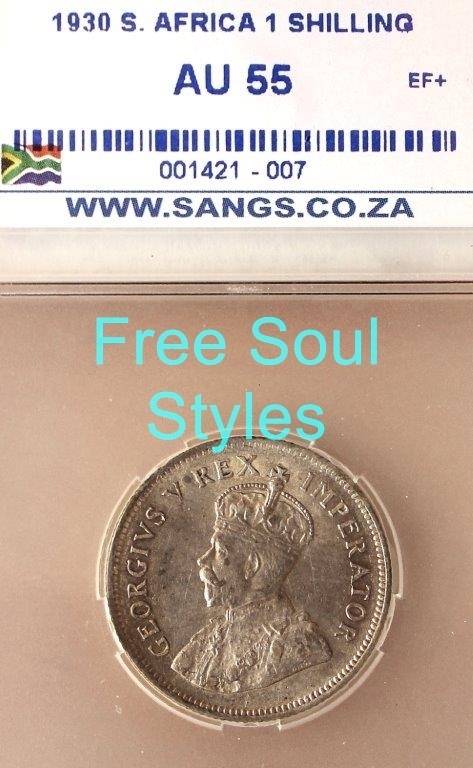 !!VERY SCARCE!!1930 1 Shilling SANGS Graded AU 55 - Catalogue Value R17 500.00