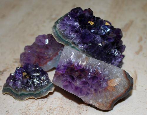 Set of 4 Amethyst Clusters