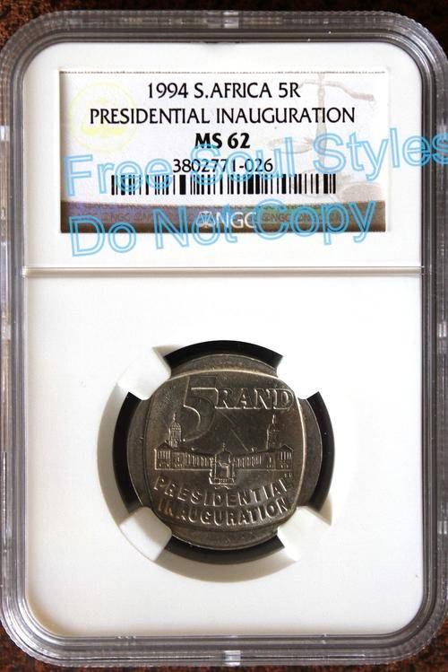 1994 R5 Inauguration Coin NGC Graded MS 62