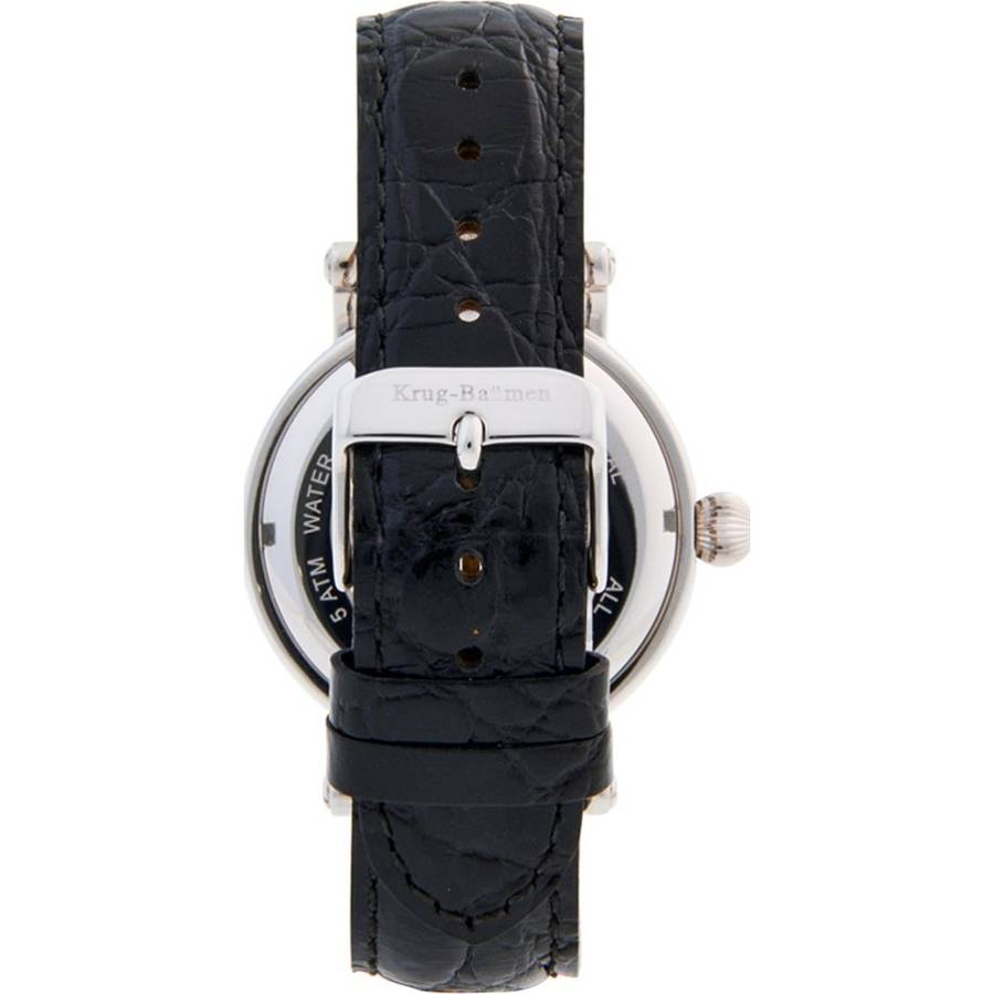 Retail: R14,999 Krug Baümen Men Prestige Automatic 2 Genuine Diamond S-Steel Black Leather Watch