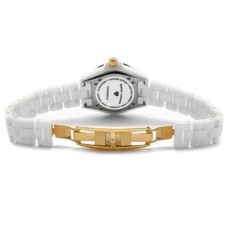 Retail: R8,830.00 Swiss Legend Women's 23K Gold PL Karamica Analog Display Swiss Quartz White Watch
