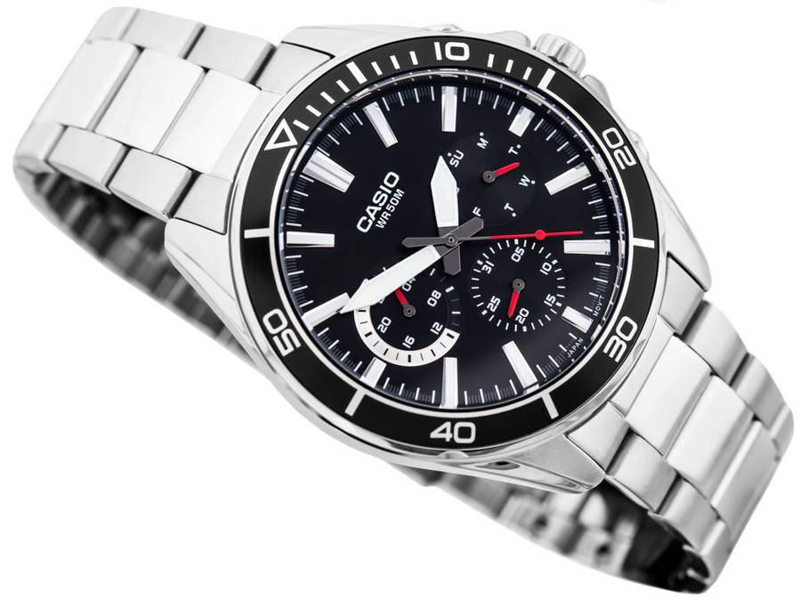 Casio Date Day 24 Hour Indicator Analog Mens  Diver Watch