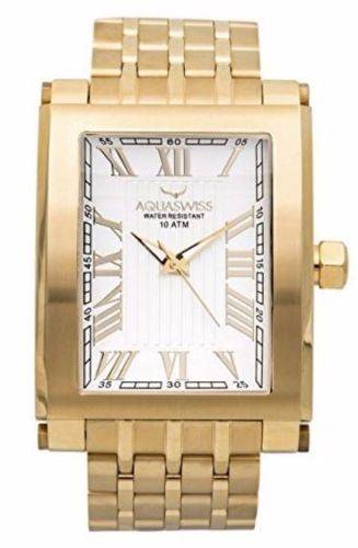 Retail: R20,275.00  AQUASWISS Tanc G 18k Gold Plated Steel Bracelet Swiss Made Watch
