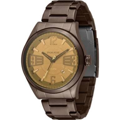 POLICE MEN'S 45MM STAINLESS STEEL BAND IP STEEL CASE QUARTZ WATCH