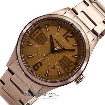 POLICE MEN'S 45MM STAINLESS STEEL BAND IP STEEL CASE QUARTZ WATCH