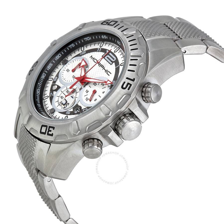 @ R12,821.77 Morphic M17 Series MPH1701 Men's Chronograph Silver Bracelet Watch w/ Date