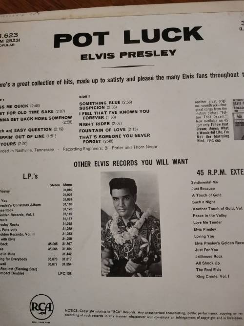 Elvis - pot luck - vinyl