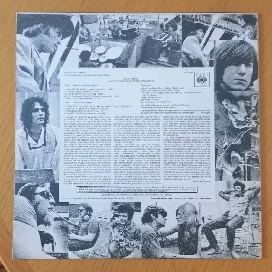 Mike Bloomfield/Al Kooper/ Steve Stills - Super Session LP/Album (1968 UK mono) VG/VG+