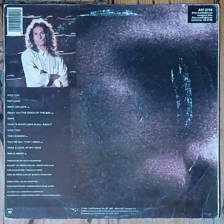 Michael Bolton - The Hunger LP/Album (1988 SA press) G+/G+