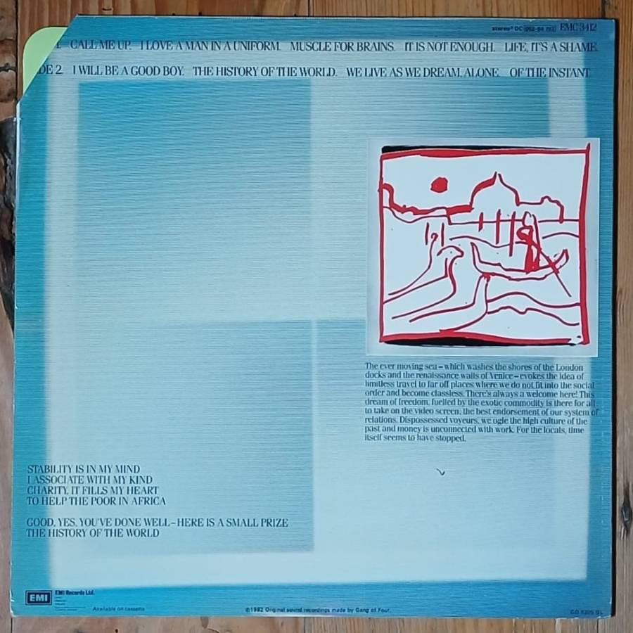 Gang Of Four - Songs Of the Free LP/Album (1982 UK import) VG+/VG