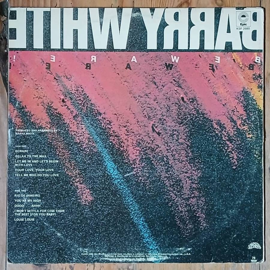 Barry White - Beware LP/Album (1981 SA press) G+/VG