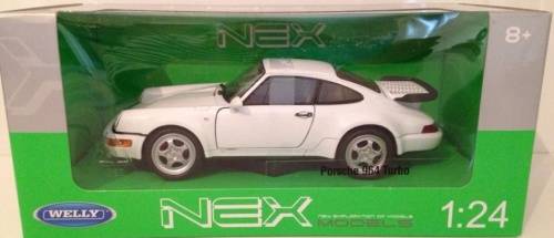 Porsche 911 (964) Turbo 1990 white 1/24 Welly NEW+boxed  #2124 instant wheels