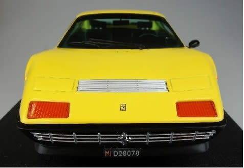 Ferrari 512 BB 1976 yellow 1/18 Chrono NEW+boxed  #8043 instant wheels