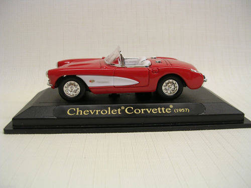 Chevrolet Corvette red+white 1957 1/43 RoadSignature NEW+boxed  #4061 instant wheels