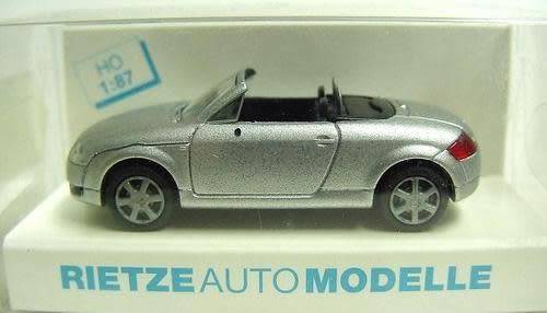 Audi TT Roadster silver (w. mirrors) 1/87 Rietze NEW+boxed #9113 instant wheels
