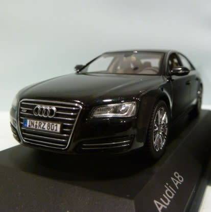 Audi A8 D4 2010 black 1/43 Kyosho NEW+showcased  #4474 instant wheels