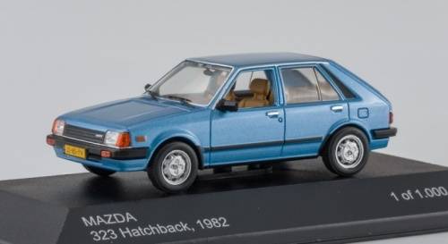 Mazda 323 4-door+hatchback 1982 blue-met Whitebox NEW+boxed FREE delivery #4780 instant wheels