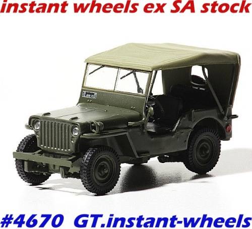 Willys Jeep MB 1944 military IXO NEWinBlister FREE delivery ex SA stock #4670 instant wheels