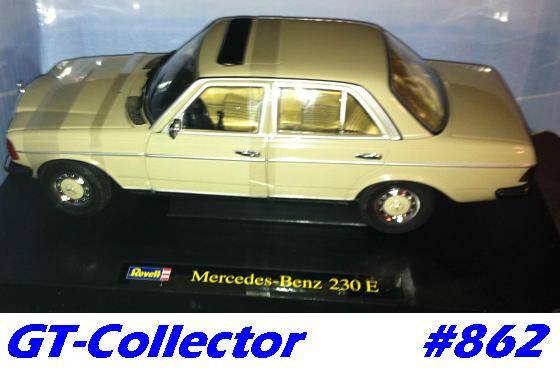1:18 Mercedes-Benz 230E W123 1975, lt.yellow by Revell, MINT/NEW/orig.box, gtee, #862