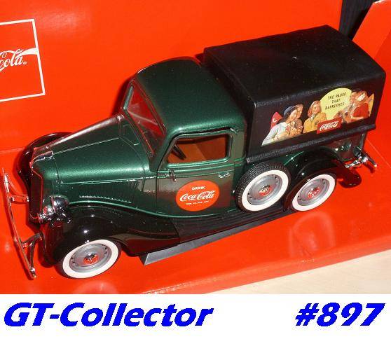 1:18 Ford Coca-Cola canopy Pick-Up 1934 dark green, Solido, MINT/NEW/orig.box, g'tee #897