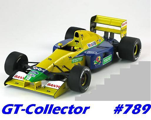 1:18 Benetton Ford B191B F-1 MSC yellow+blu,Minichmps,NEW,g'tee, FREE ins postal delivery #789