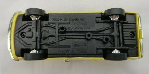 Shelby GT500 KR 1968 yellow Yatming 1:43 NEW+boxed  #5301 instant wheels