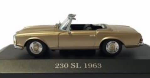 Mercedes-Benz 230 SL (W113) 1963 beige-met 1/43 IXO NEW+boxed  #4133 instant wheels