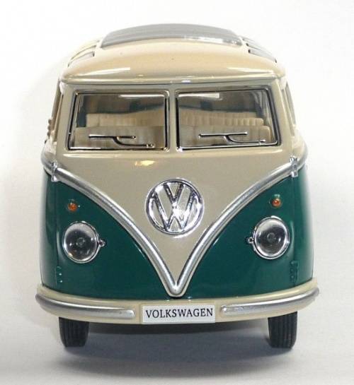 Volkswagen T1 Sambabus 1962 green 1/24 Kinsmart NEW+boxed  #2256 instant wheels