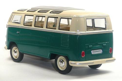 Volkswagen T1 Sambabus 1962 green 1/24 Kinsmart NEW+boxed  #2256 instant wheels